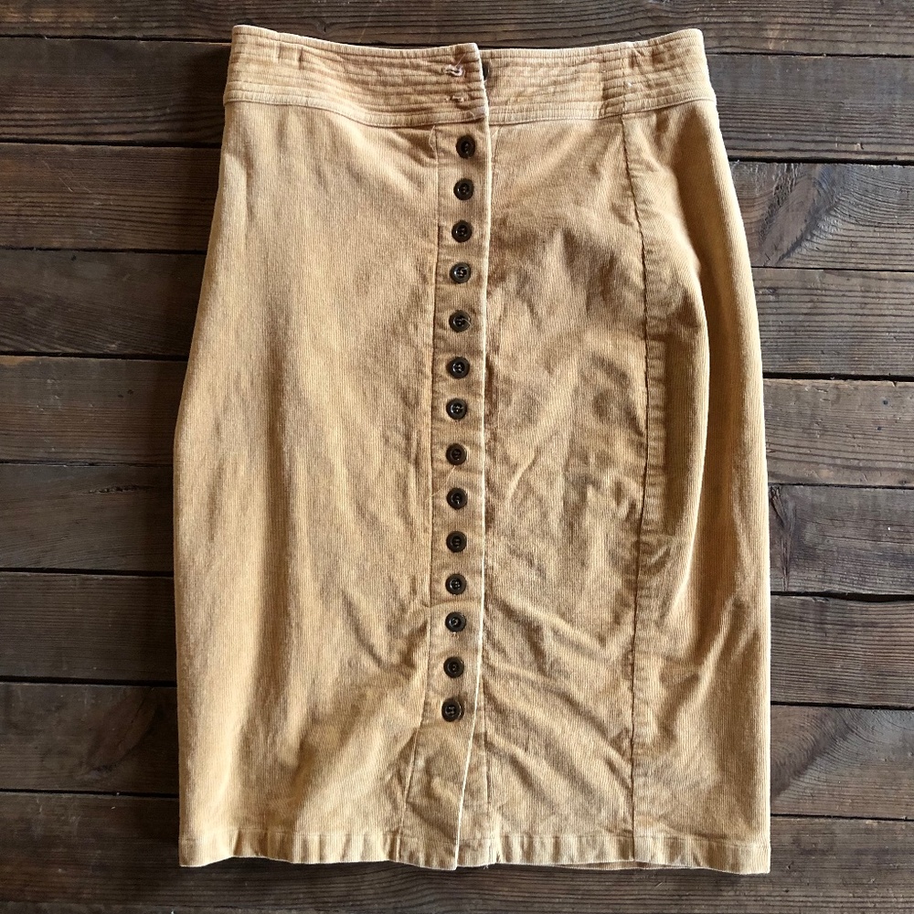 MIDI length Corduroy pencil skirt